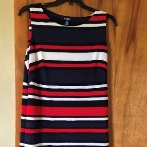 Women's red/white/navy dress